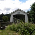 Covered bridge on the way to the beach.